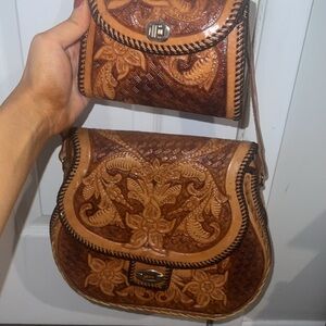 Leather purse and wallet